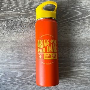 Dutch Bros Orange and Yellow “Drink One For Dane” 20 oz Flask